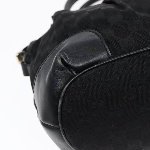 GUCCI GG Canvas Hand Bag 2way Black Gold 247902 Auth 91392 - Picture 16 of 16